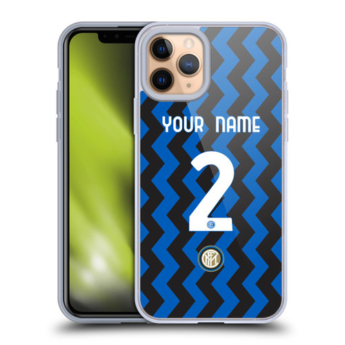 Custom Customised Personalised Inter Milan 2020/21 Crest Kit Home Soft Gel Case for Apple iPhone 11 Pro