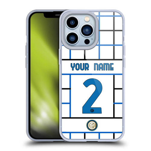 Custom Customised Personalised Inter Milan 2020/21 Crest Kit Away Soft Gel Case for Apple iPhone 13 Pro