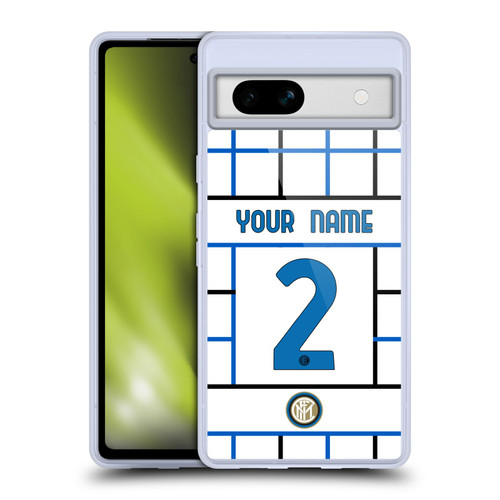 Custom Customised Personalised Inter Milan 2020/21 Crest Kit Away Soft Gel Case for Google Pixel 7a