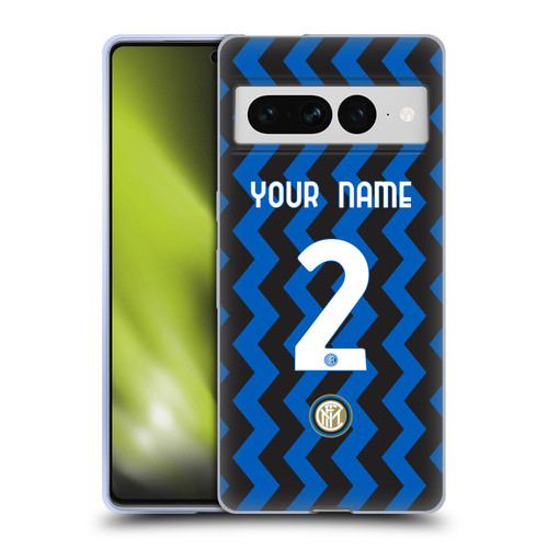 Custom Customised Personalised Inter Milan 2020/21 Crest Kit Home Soft Gel Case for Google Pixel 7 Pro