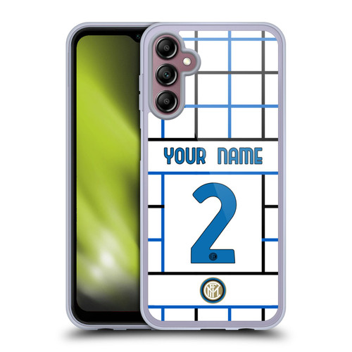 Custom Customised Personalised Inter Milan 2020/21 Crest Kit Away Soft Gel Case for Samsung Galaxy A14 5G
