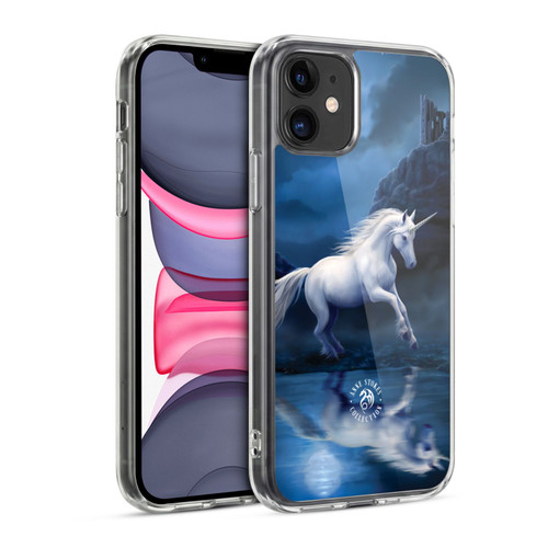 Anne Stokes Mythical Creatures Moonlight Unicorn Soft Gel Case for Apple iPhone 11