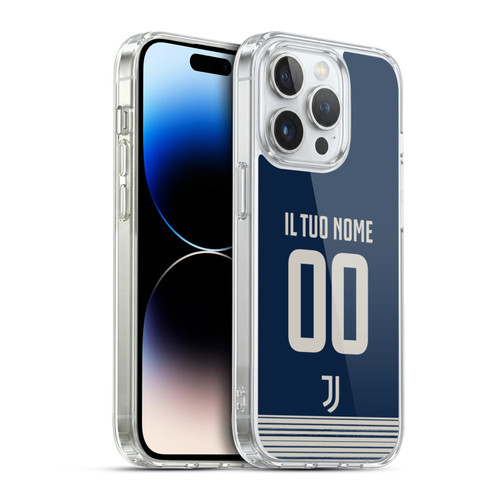 Custom Customised Personalised Juventus Football Club 2020/21 Race Kit Away Soft Gel Case for Apple iPhone 14 Pro & MagSafe
