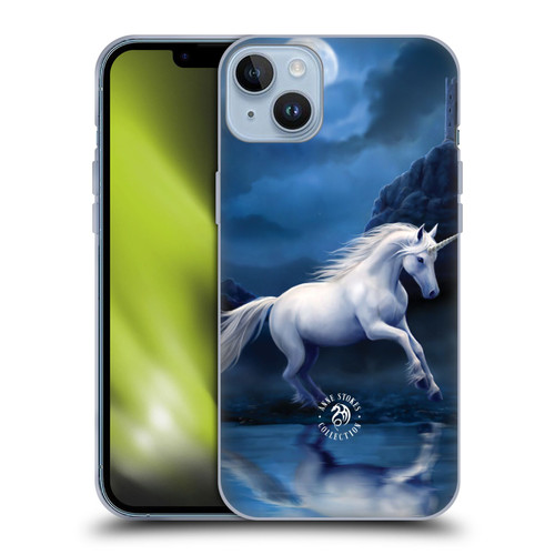 Anne Stokes Mythical Creatures Moonlight Unicorn Soft Gel Case for Apple iPhone 14 Plus