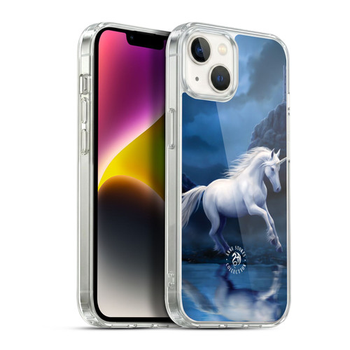 Anne Stokes Mythical Creatures Moonlight Unicorn Soft Gel Case for Apple iPhone 14 Plus & MagSafe
