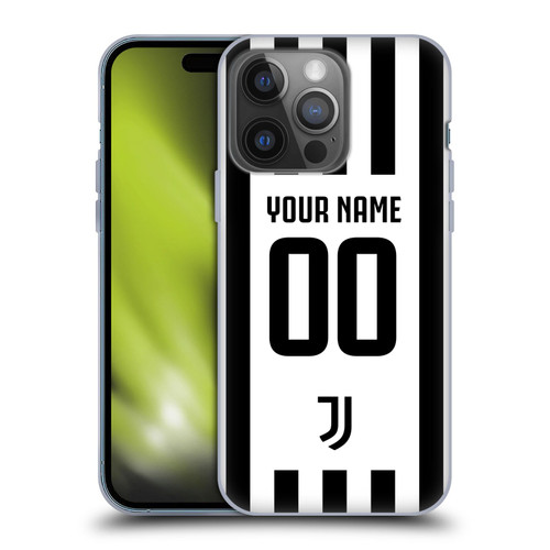 Custom Customised Personalised Juventus Football Club 2021/22 Match Kit Home Soft Gel Case for Apple iPhone 14 Pro