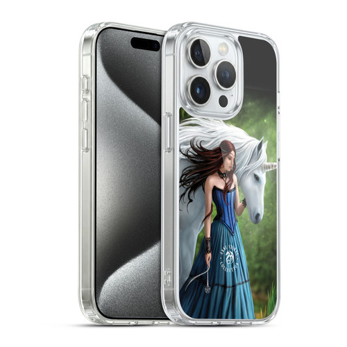 Anne Stokes Mythical Creatures Enchanted Fool Soft Gel Case for Apple iPhone 15 Pro & MagSafe