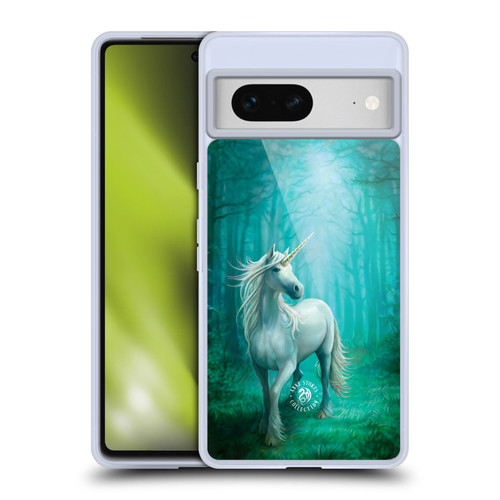 Anne Stokes Mythical Creatures Forest Unicorn Soft Gel Case for Google Pixel 7
