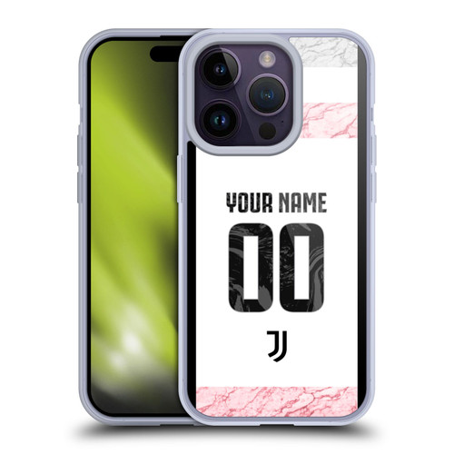 Custom Customised Personalised Juventus Football Club 2023/24 Match Kit Away Soft Gel Case for Apple iPhone 14 Pro