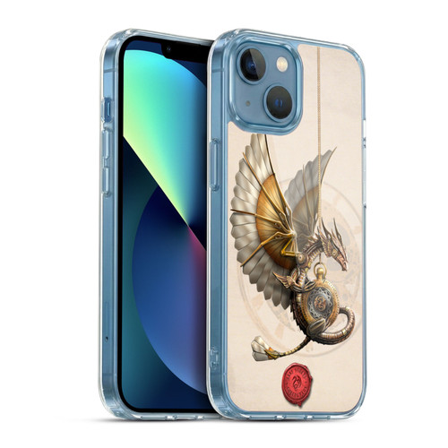 Anne Stokes Steampunk Clockwork Dragon Soft Gel Case for Apple iPhone 13 Mini & MagSafe
