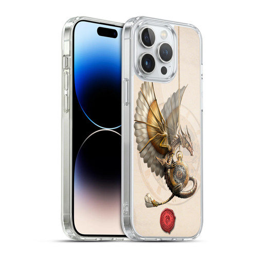 Anne Stokes Steampunk Clockwork Dragon Soft Gel Case for Apple iPhone 14 Pro Max & MagSafe