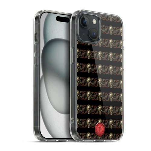 Anne Stokes Steampunk Skull Pattern Soft Gel Case for Apple iPhone 15 Plus & MagSafe