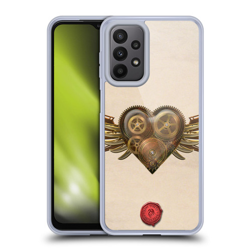 Anne Stokes Steampunk Winged Cog Heart Soft Gel Case for Samsung Galaxy A23 / 5G (2022)