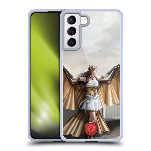 Anne Stokes Steampunk Aviator Soft Gel Case for Samsung Galaxy S21+ 5G