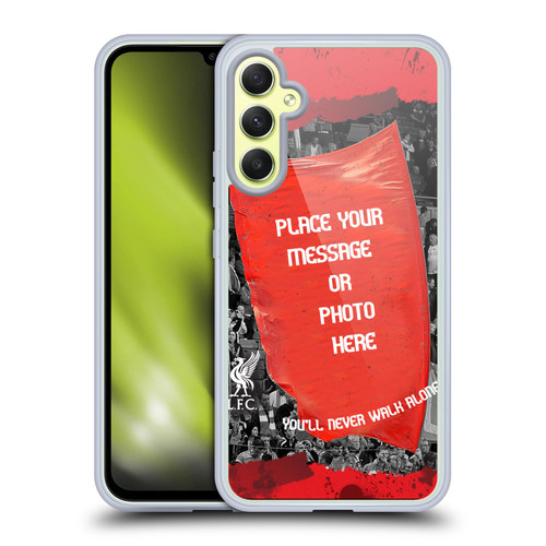 Custom Customised Personalised Liverpool Football Club Liverpool Fc Red Banner Soft Gel Case for Samsung Galaxy A34 5G