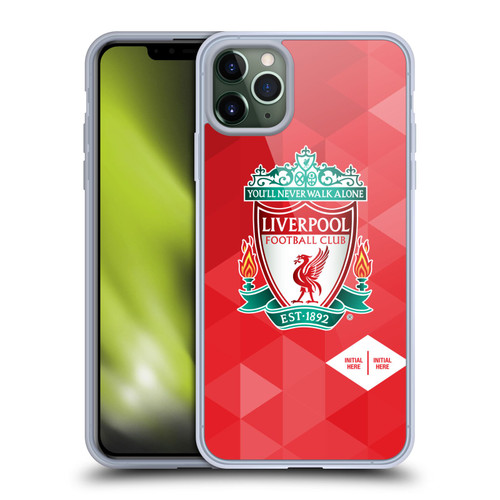 Custom Customised Personalised Liverpool Football Club Logo 1 Crest Geometric Red Soft Gel Case for Apple iPhone 11 Pro Max