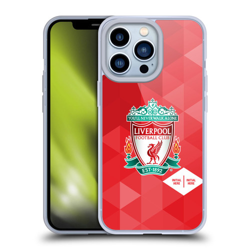 Custom Customised Personalised Liverpool Football Club Logo 1 Crest Geometric Red Soft Gel Case for Apple iPhone 13 Pro