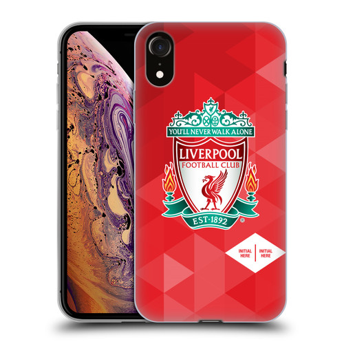Custom Customised Personalised Liverpool Football Club Logo 1 Crest Geometric Red Soft Gel Case for Apple iPhone XR
