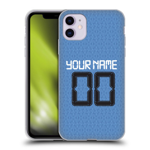 Custom Customised Personalised Manchester City Man City FC 2021/22 Badge Kit Home Soft Gel Case for Apple iPhone 11