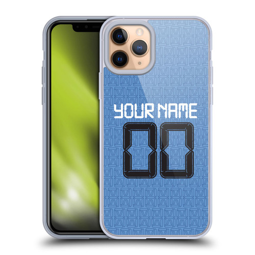 Custom Customised Personalised Manchester City Man City FC 2021/22 Badge Kit Home Soft Gel Case for Apple iPhone 11 Pro