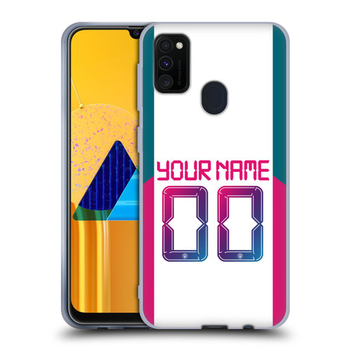 Custom Customised Personalised Manchester City Man City FC 2021/22 Badge Kit Away Soft Gel Case for Samsung Galaxy M30s (2019)/M21 (2020)