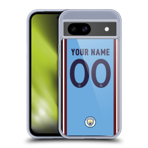 Custom Customised Personalised Manchester City Man City FC 2022/23 Badge Kit Home Soft Gel Case for Google Pixel 8a