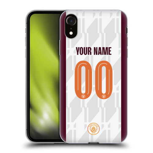 Custom Customised Personalised Manchester City Man City FC 2023/24 Badge Kit Away Soft Gel Case for Apple iPhone XR