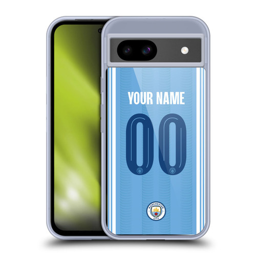 Custom Customised Personalised Manchester City Man City FC 2023/24 Badge Kit Home Soft Gel Case for Google Pixel 8a