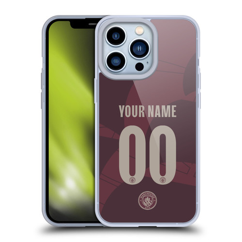 Custom Customised Personalised Manchester City Man City FC 2024/25 Badge Kit Third Soft Gel Case for Apple iPhone 13 Pro