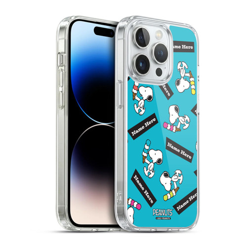 Custom Customised Personalised Peanuts Art Snoopy Soft Gel Case for Apple iPhone 14 Pro