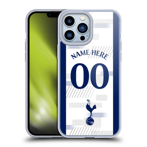 Custom Customised Personalised Tottenham Hotspur F.C. 2023/24 Badge White Soft Gel Case for Apple iPhone 13 Pro Max