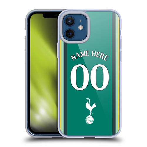 Custom Customised Personalised Tottenham Hotspur F.C. 2024/25 Badge Kit Third Soft Gel Case for Apple iPhone 12 / iPhone 12 Pro