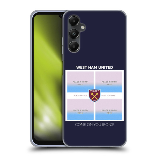 Custom Customised Personalised West Ham United FC Claret Retro Claret Soft Gel Case for Samsung Galaxy A05s