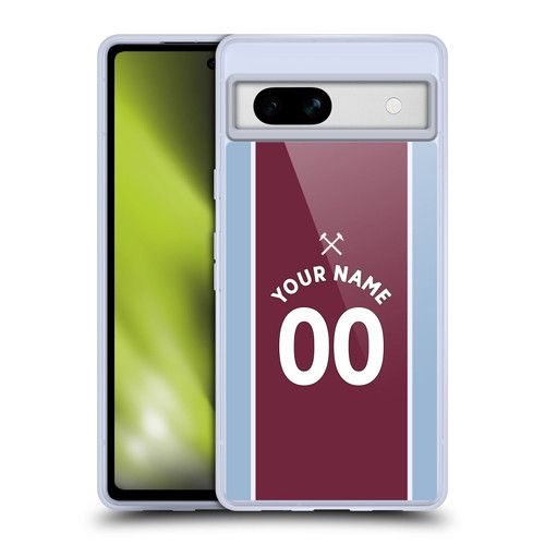 Custom Customised Personalised West Ham United FC 2021/22 Kit Home Soft Gel Case for Google Pixel 7a
