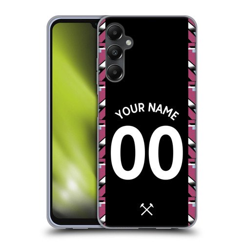Custom Customised Personalised West Ham United FC 2022/23 Kit Away Soft Gel Case for Samsung Galaxy A05s