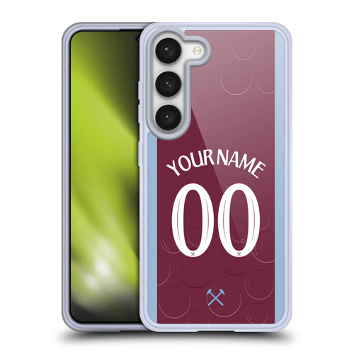 Custom Customised Personalised West Ham United FC 2023/24 Kit Home Soft Gel Case for Samsung Galaxy S23 5G