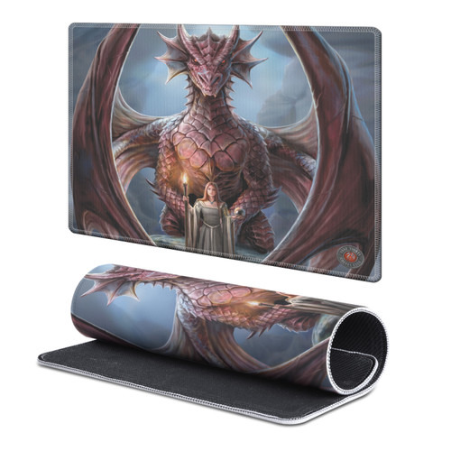 Anne Stokes Dragon Art Guardian Gaming Office Desk PC Keyboard Mouse Mat Pad 9.84 x 11.81 x 0.12 inches (250 x 300 mm) - S