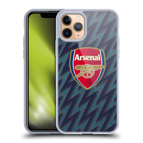 Arsenal FC 2021/22 Crest Kit Third Soft Gel Case for Apple iPhone 11 Pro