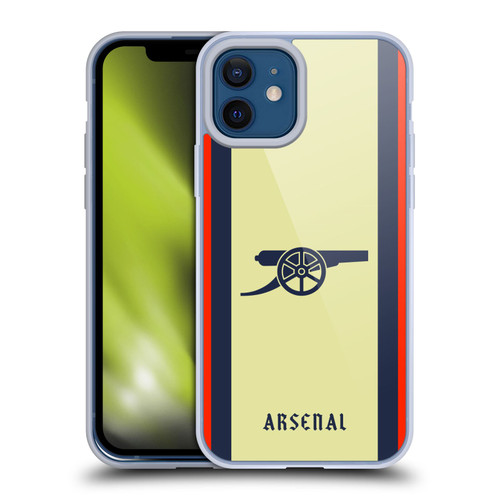 Arsenal FC 2021/22 Crest Kit Away Soft Gel Case for Apple iPhone 12 / iPhone 12 Pro