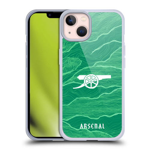 Arsenal FC 2021/22 Crest Kit Away Goalkeeper Soft Gel Case for Apple iPhone 13
