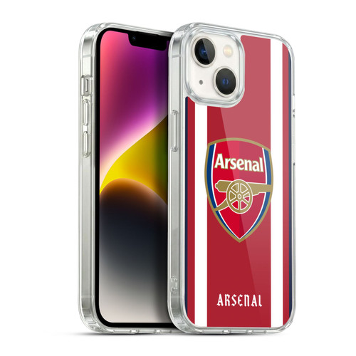 Arsenal FC 2021/22 Crest Kit Home Soft Gel Case for Apple iPhone 14