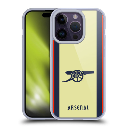 Arsenal FC 2021/22 Crest Kit Away Soft Gel Case for Apple iPhone 14 Pro