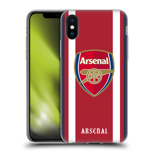 Arsenal FC 2021/22 Crest Kit Home Soft Gel Case for Apple iPhone X / iPhone XS