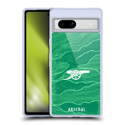 Arsenal FC 2021/22 Crest Kit Away Goalkeeper Soft Gel Case for Google Pixel 7a