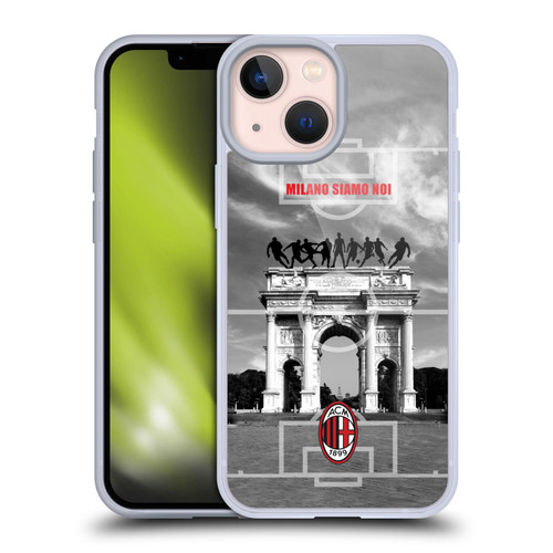 AC Milan Adults Milano Siamo Noi 2 Soft Gel Case for Apple iPhone 13 Mini