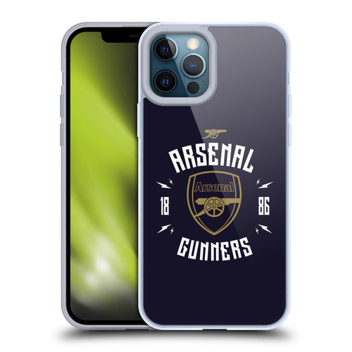 Arsenal FC Typography  Gunners Soft Gel Case for Apple iPhone 12 Pro Max