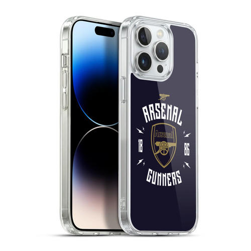 Arsenal FC Typography  Gunners Soft Gel Case for Apple iPhone 13 Pro Max & MagSafe