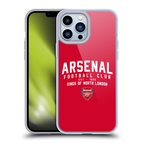 Arsenal FC Typography  Kings Of North London Soft Gel Case for Apple iPhone 13 Pro Max