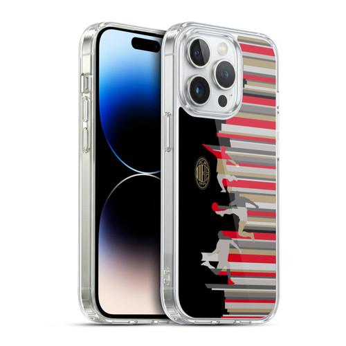 AC Milan Adults Silhouette Soft Gel Case for Apple iPhone 14 Pro & MagSafe