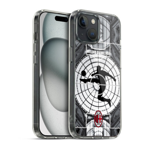 AC Milan Adults Milano Siamo Noi Soft Gel Case for Apple iPhone 15 & MagSafe